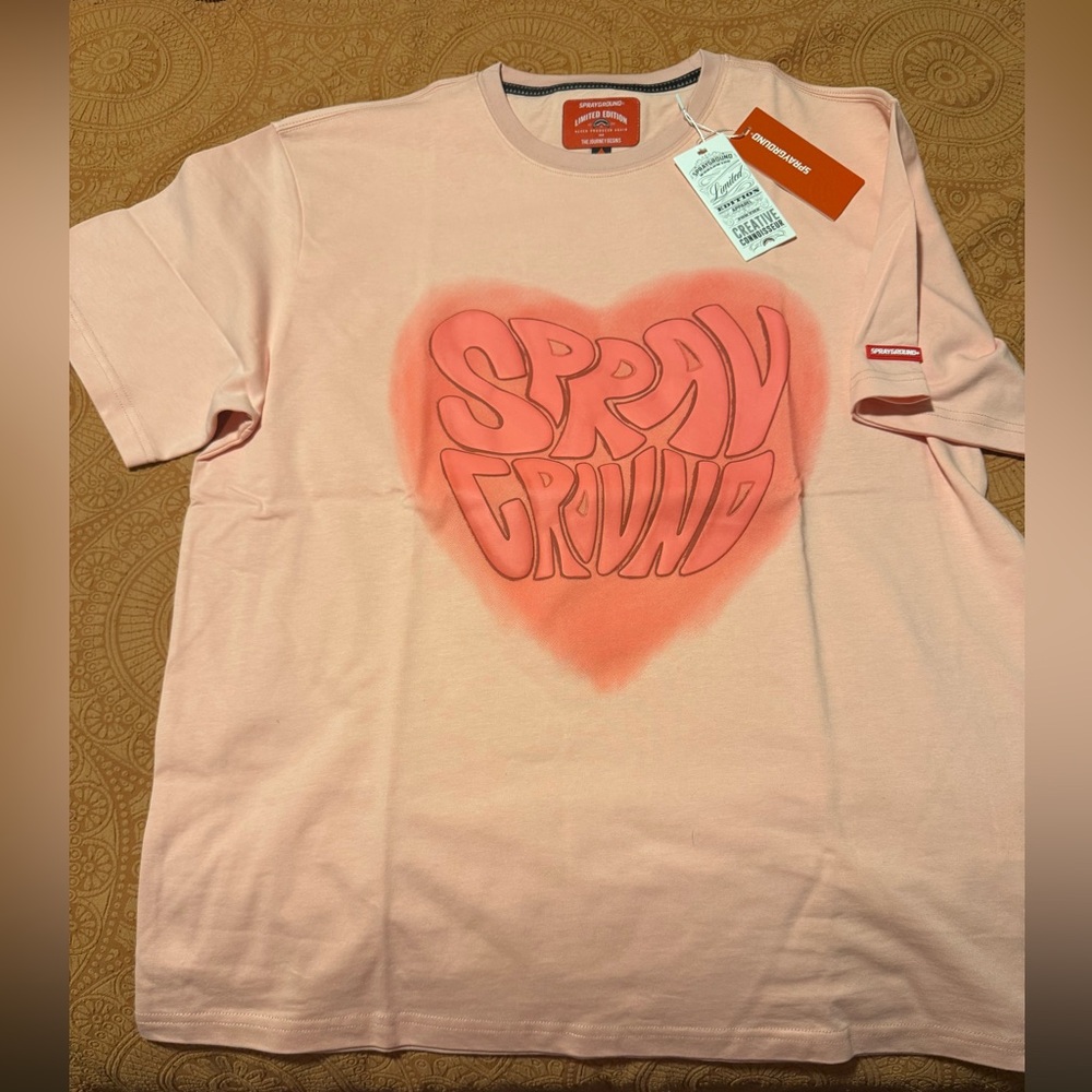 Sprayground Kids Light Pink Heart Graphic Tee